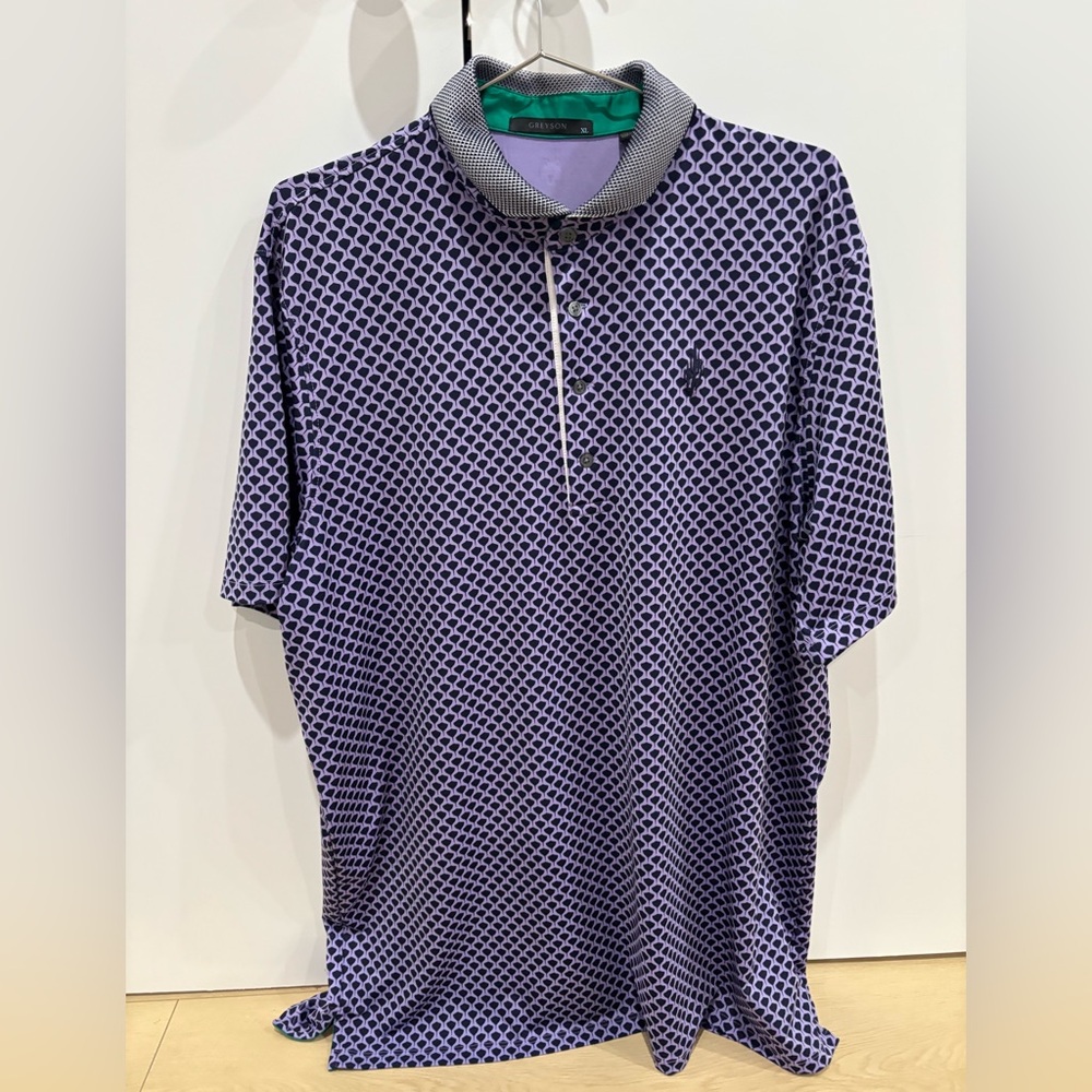 Greyson Purple‎ Geometric Polo Shirt